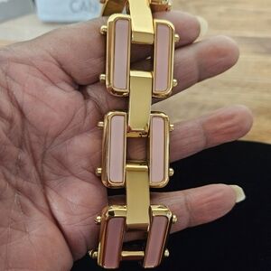 Cabi Baby Pink & Gold-plated Geometric Bracelet